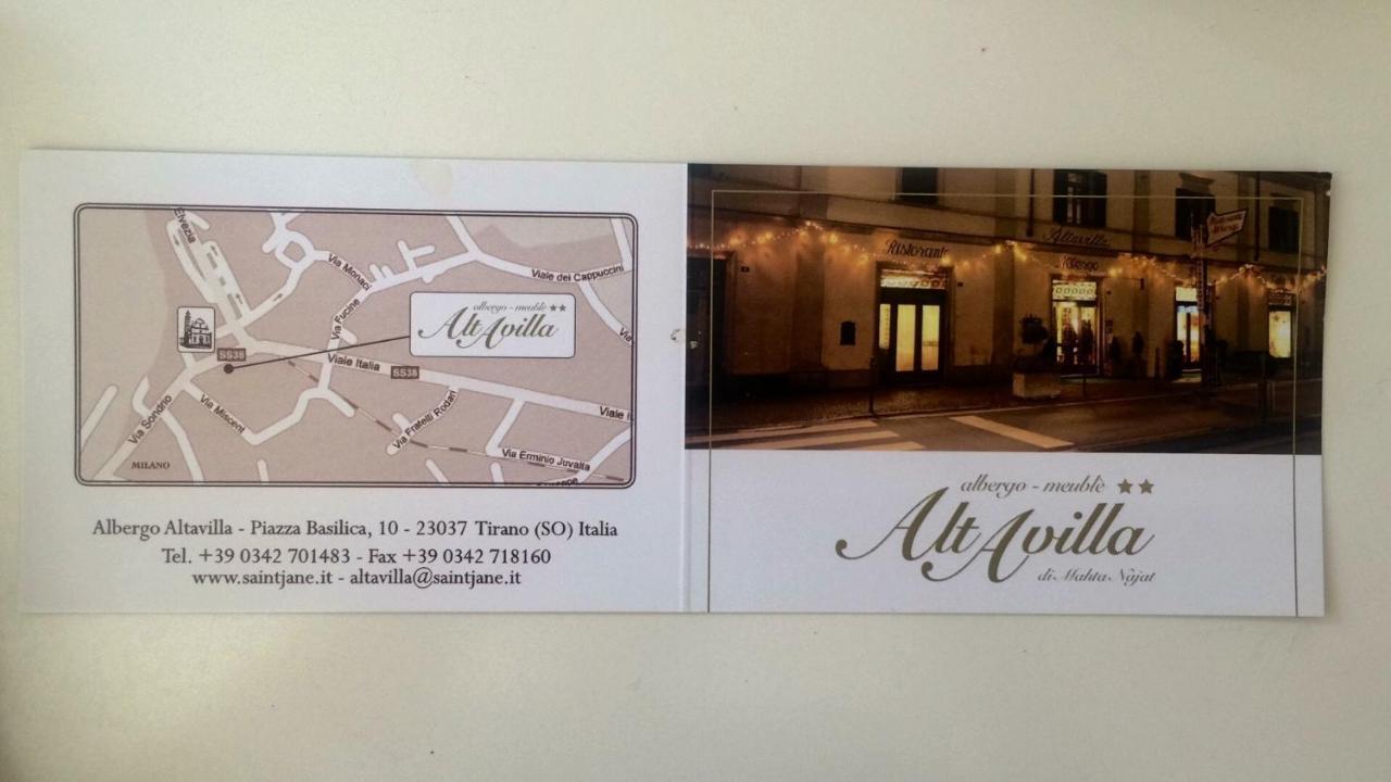 Albergo Altavilla Тирано Экстерьер фото